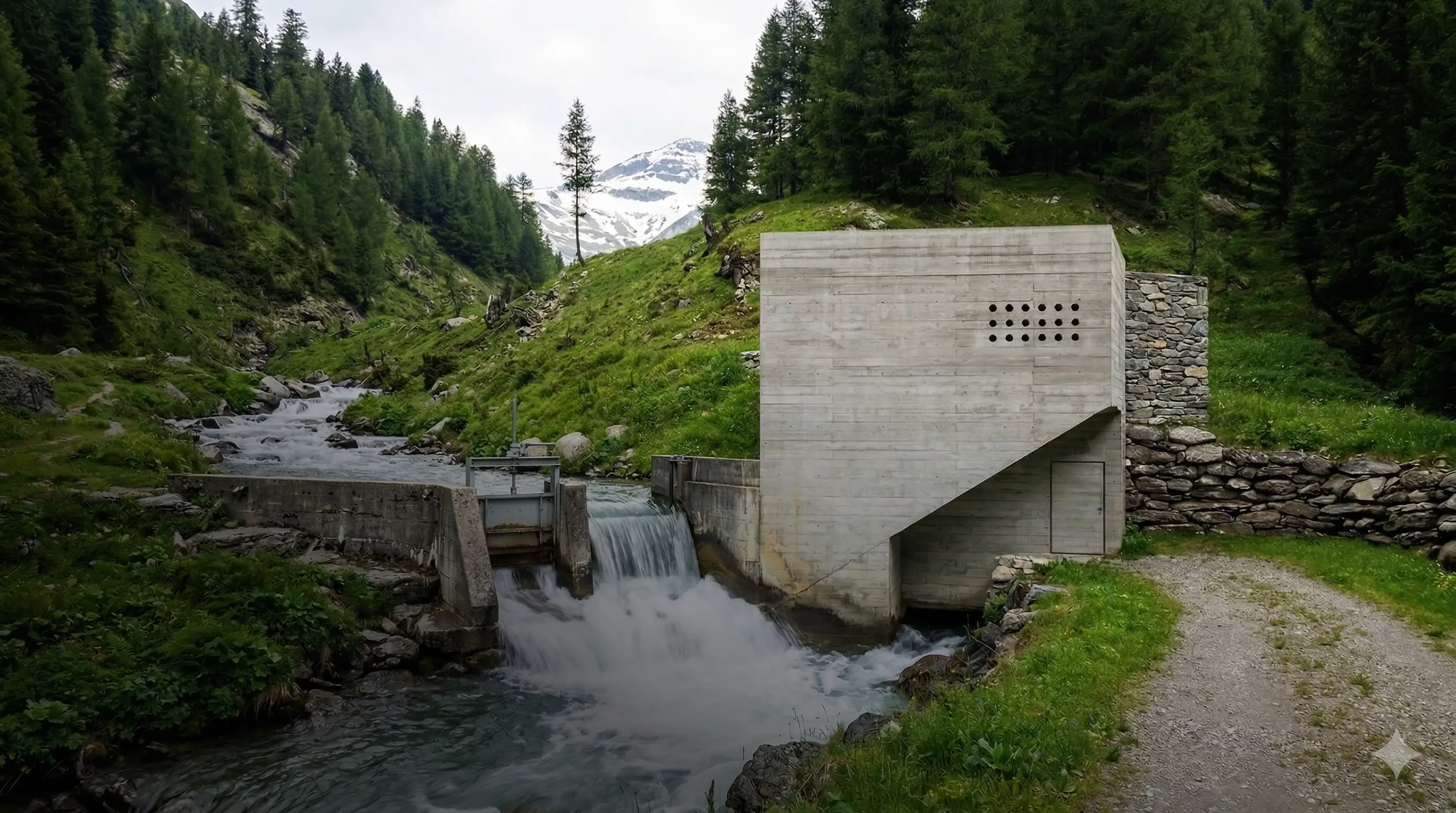 Wasserbauwerk in Natur