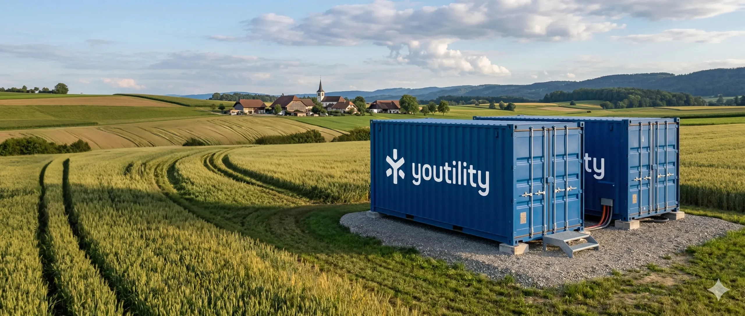Container mit Youlity-Logo im Feld