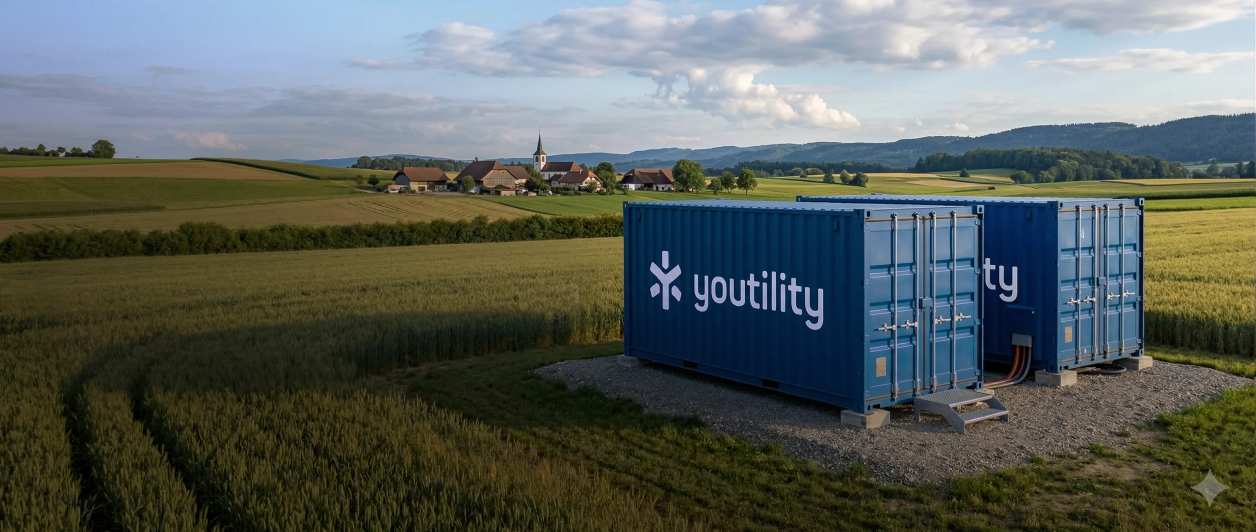Container mit Youlity-Logo im Feld