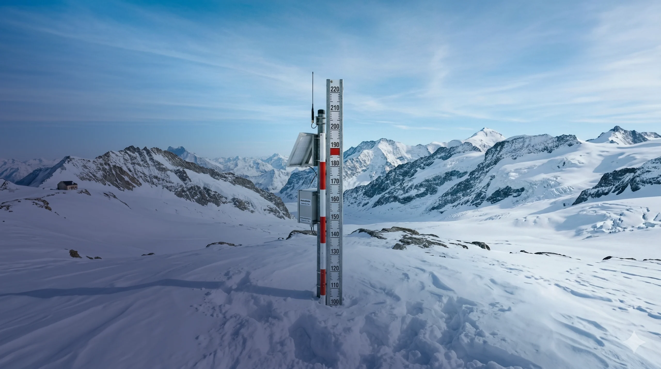 Sendeturm im Schneegebirge